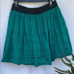🌺🔥🌸Odille by Anthropologie Tiered Teal Skirt
